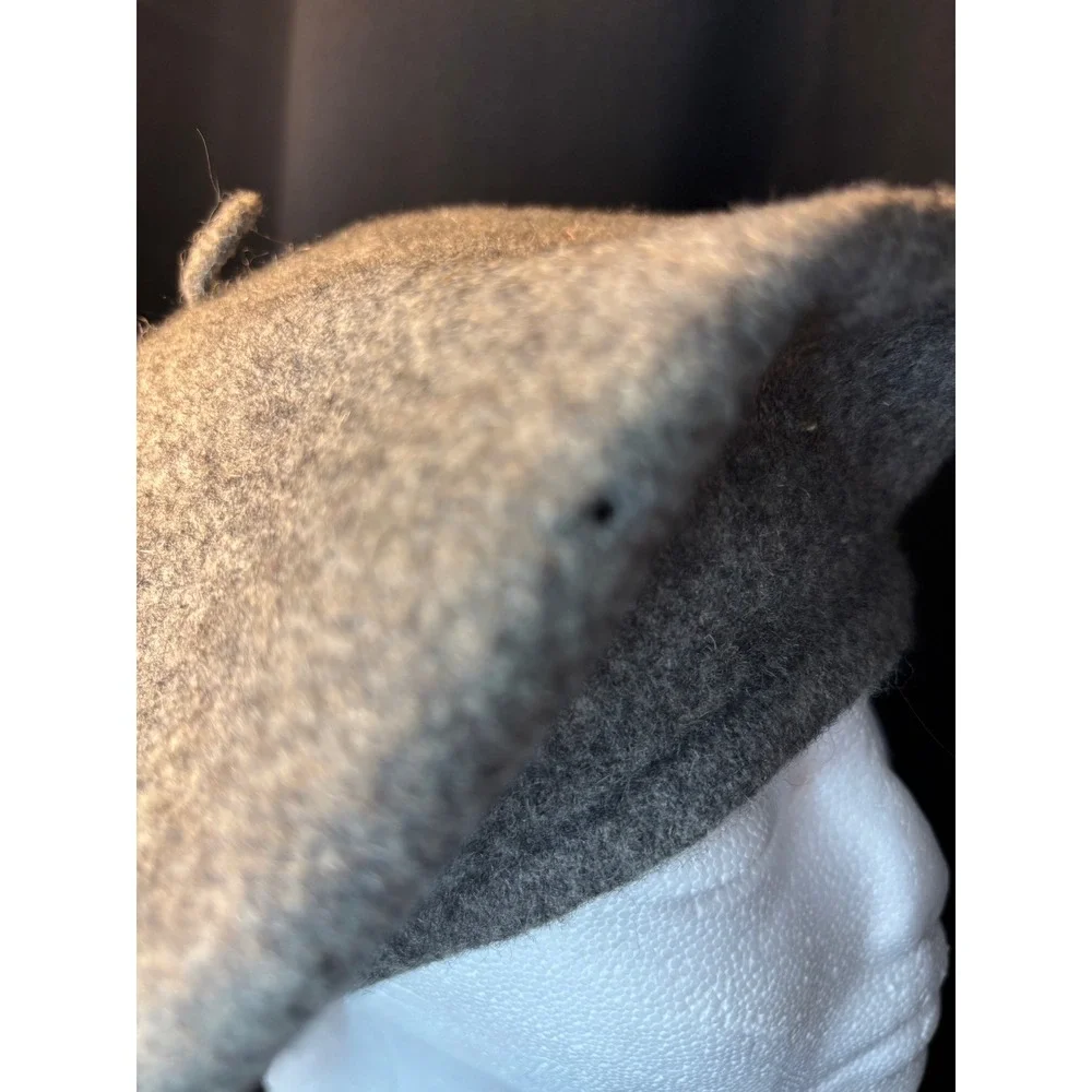 Betmar New York Wool Beret Gray 100% Pure New Wool Hat K512 RN 29219